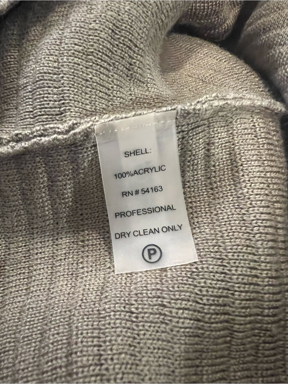 Calvin Klein Taupe Brown Full Zip Ribbed Long Sleeved Sweater size Medium - Picture 12 of 15